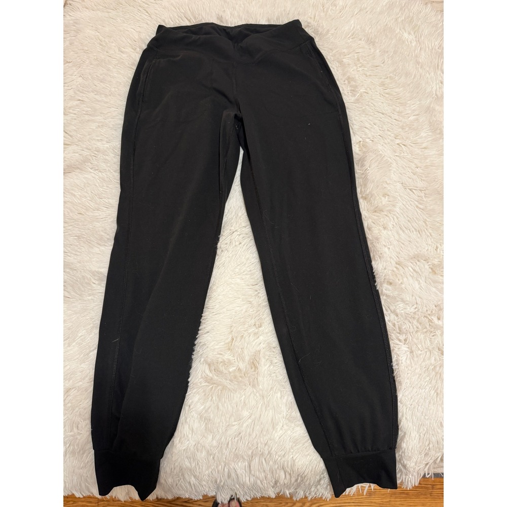 Yogalicious Womens Black High Waisted Activewear Joggers Size Small Pockets